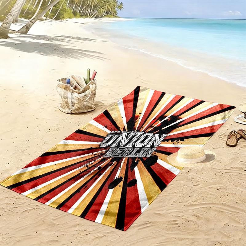 Union Crest Print Beach Towel, Large Soft Quick Dry Towel for Beach Camping Swimming