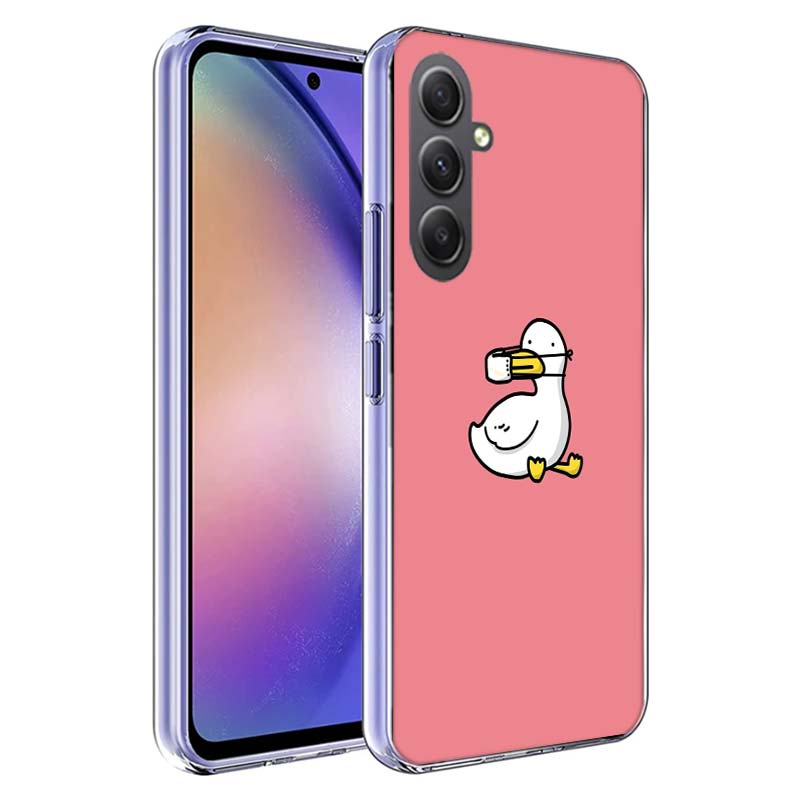 Cute Cartoon Duck Phone Case for Samsung A17 A37 A57 A07 A16 A26 A36 A56 A06 A02S A12 A22 A32 A52S A04S A14 A24 A34 A54 A03 A13