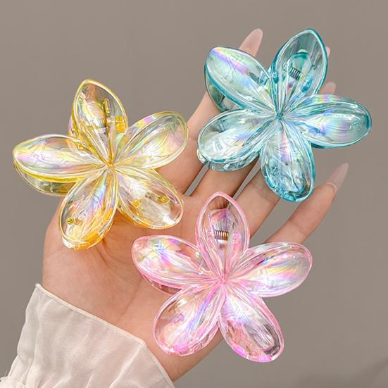 Женская заколка для волос с прозрачным градиентным цветом, задняя часть головы, коготь для волос, сильная хватка, аксессуары для волос в виде акулы, повседневная одежда