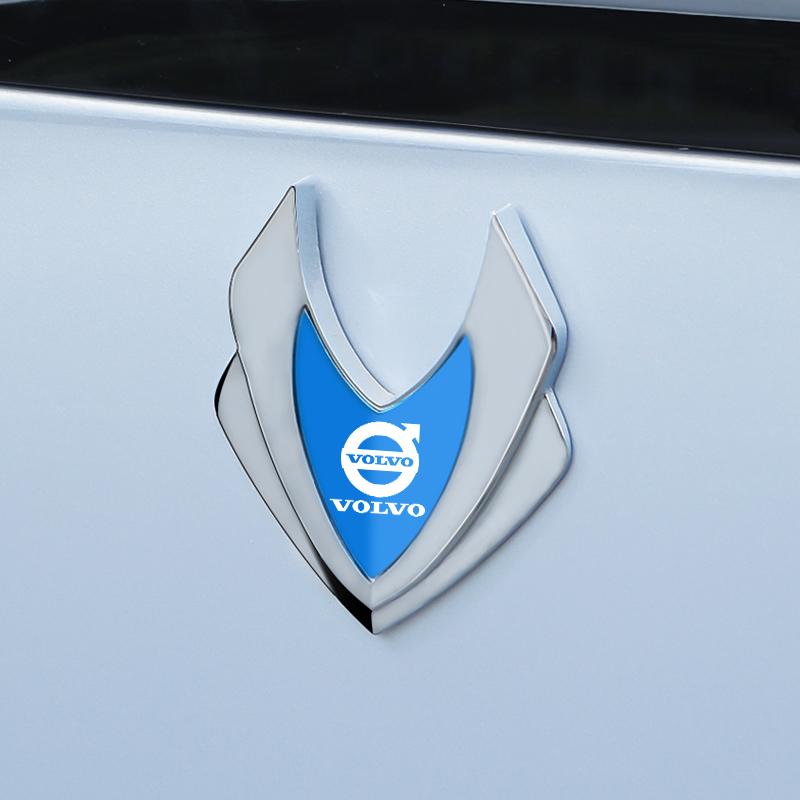 Car Sticker Metal Alloy 3D Badge Side Marking Decorative Car Sticker for Volvo RDESIGN S60 S90 XC40 XC60 XC90 AWD Car Accessorie