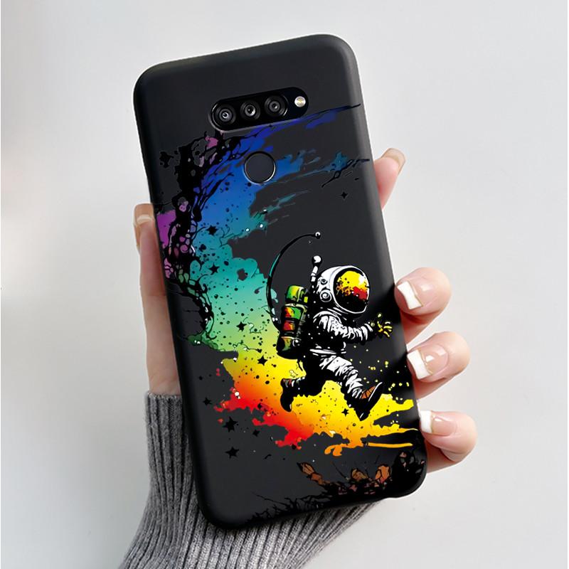Soft Case For LG K50S K40S Phone Case LMX540HM LM-X540 LMX430HM LM-X430 Fashion Butterfly Flower Black Silicone Bumper Cover
