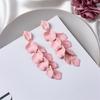 Pinkdudu Модные серьги-капли с лепестками красной розы, свежие длинные серьги-подвески из смолы с желтым цветком для женщин, ювелирные изделия PD315