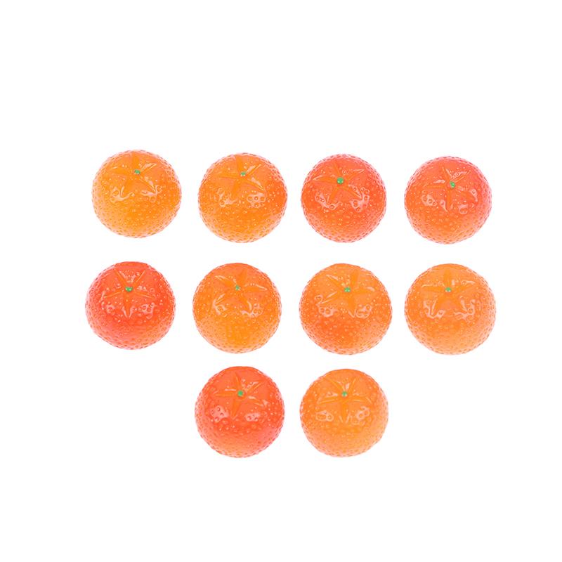10Pcs Resin Mixed Artificial Orange Fruits Miniature Doll House Accessories