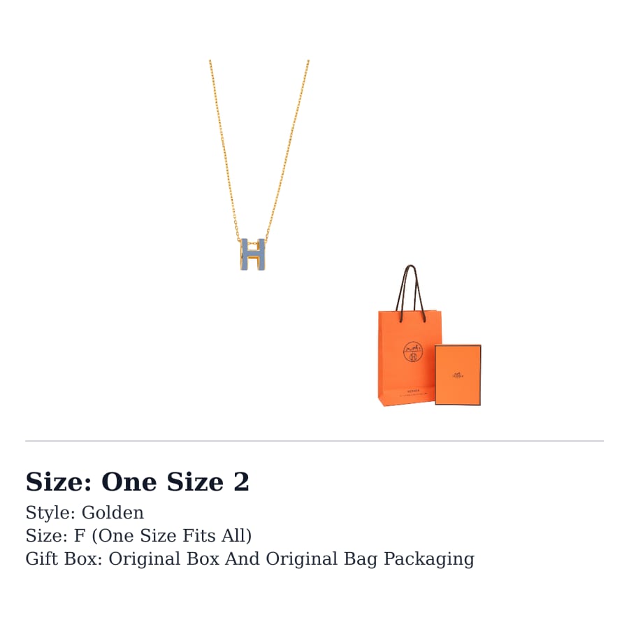Hermes POP H Металлические ожерелья с позолотой Женские Золотые H147992F 05