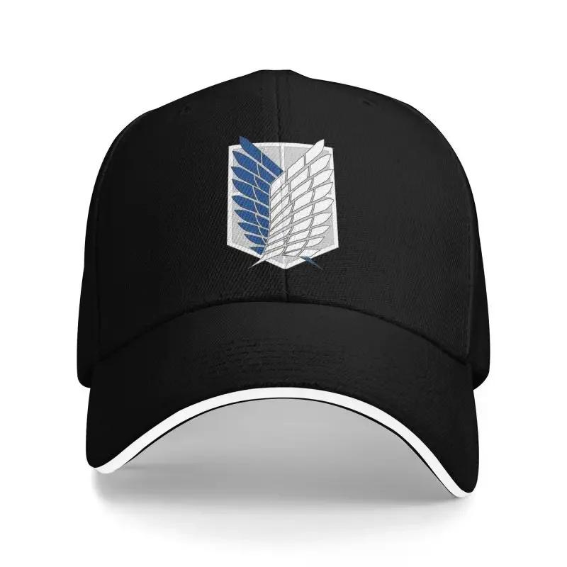 Атака Титанов Принт Сэндвич Бейсболки Крылья Свободы Микаса Snapback Кепки Повседневная Панама Унисекс Регулируемая Кепка