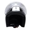 Мотоциклетный шлем-джет с пузырьковым щитком, стандартное оборудование, соответствует знаку SG, свободный размер [B&B] Черный/Белый BB-004