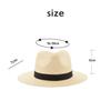 Мужская и женская фетровая шляпа в стиле панамы из сминаемой соломы, летняя шляпа
