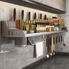 Wall-Mounted Kitchen Storage Organizer Rack
