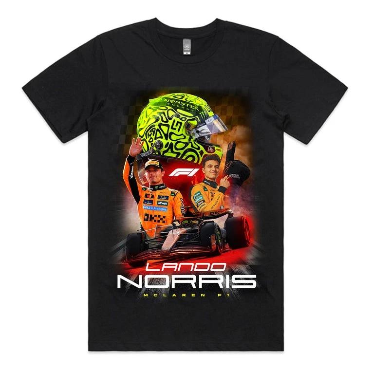 Lando Norris F1 Adults Graphic Tee Formula 1 Racing Men's T-Shirt