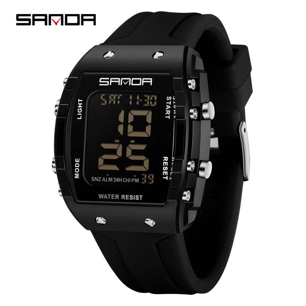 SANDA New 2175 Fashion Student Electronic Watch Sports Multi Functional Waterproof LED Student Electronic Digital Timing Watch