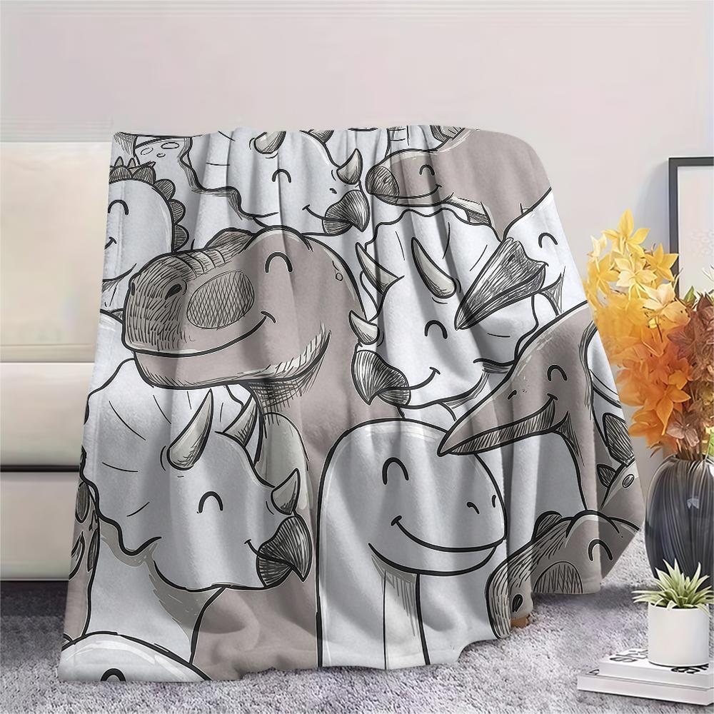 Cartoon animal bee Print Flannel Blanket High quality Comfortable for All Seasons Home Decor Warmth and Comfort Perfect for Christmas Gifts