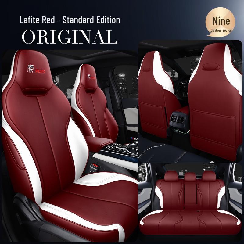 BYD Qin PLUS All-Season Leather Car Seat Cushion for 5-Seater Sedan