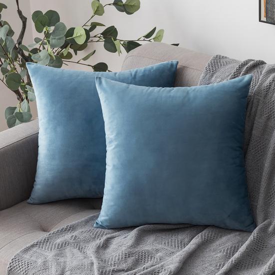 2 шт., высококачественные наволочки, против морщин, прочные, не выцветают, удобные, плюшевые, квадратные чехлы на подушки
