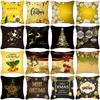 New Nordic Christmas Golden Sofa Pillow Cover Bedside Cushion Cover