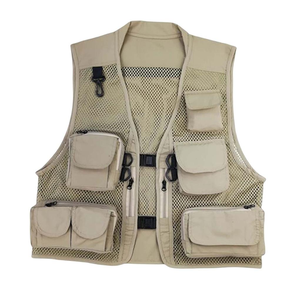 Fishing Vest Waistcoat with Multi Pockets Breathable Photography Removable Coat