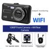 Автомобильный видеорегистратор WiFi Full HD 1080P Видеорегистратор Камера заднего вида для автомобиля Видеорегистратор для парковки Монитор ночного видения Черный ящик GPS