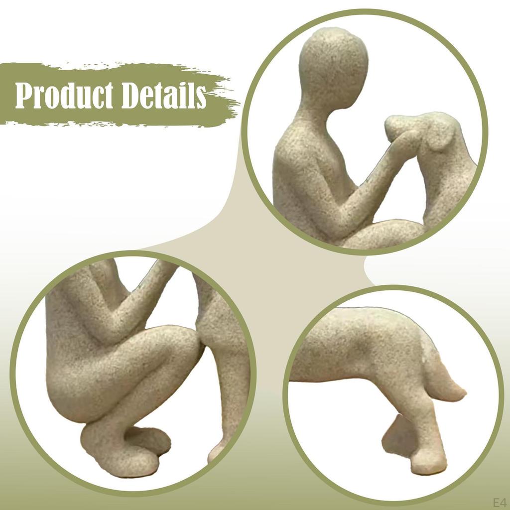 Статуэтка Мужчина и Собака Любовник Дружба Минималистичная Коллекция Ремесел Скульптура Украшение для