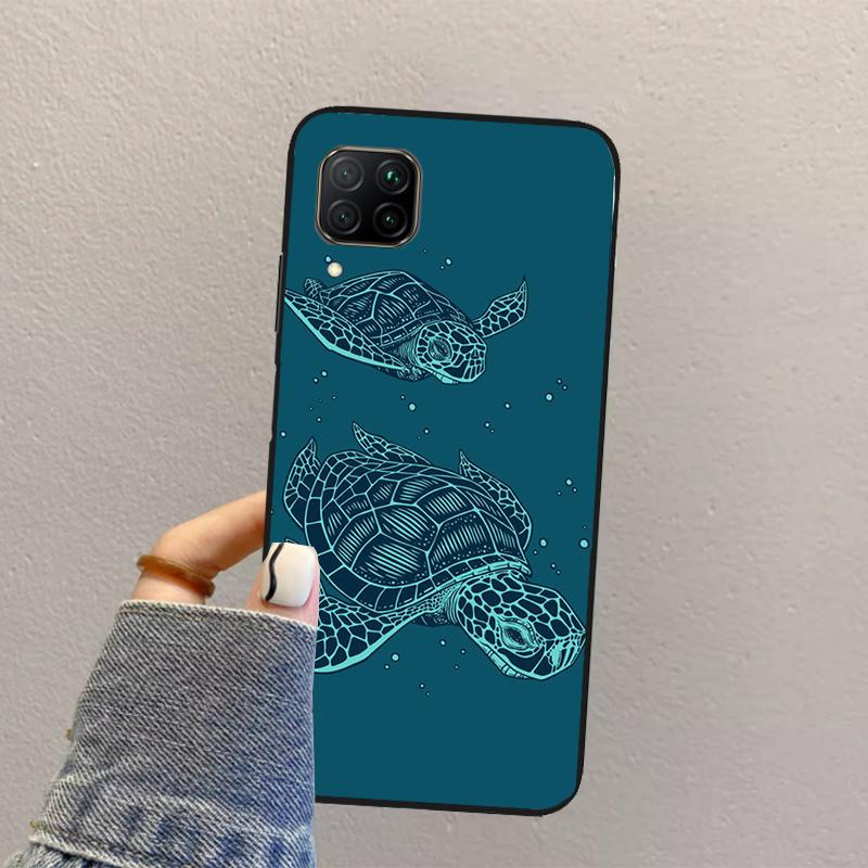 Чехол для Huawei Nova Y73 Y72 Y61 Y91 Y70 Y60 Y90 12s 12i 11i 8i 9 10 SE P30 P40 Lite P60 Pro с изображением Морской черепахи