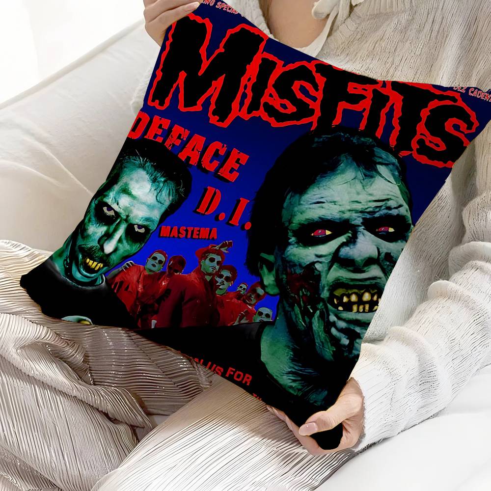 Хоррор Панк-Рок MMisfits Музыкальная Подушка Аниме Подушка Подушка для изголовья дивана-кровати Чехол для подушки Чехол для подушки 45x45 см Модный