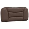 VidaXL Coussin de Tête de Lit, Oreiller de Lecture avec Fermeture à Glissière, Coussin de Lecture pour Lit Chambre, Marron 374534