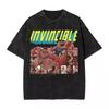 Invincible Gda Logo Graphic Tshirt Vintage Washed Superhero Anime Unisex Oversized Crew Neck Cotton Short Sleeve Tee Tops