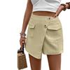 Women's Asymmetrical Pocket High Waist Shorts And Skirts
