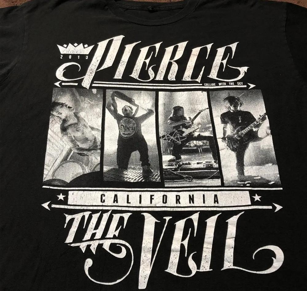 Винтажная черная хлопковая футболка Pierce The Veil 2013 года Все размеры BO1195 Унисекс футболка