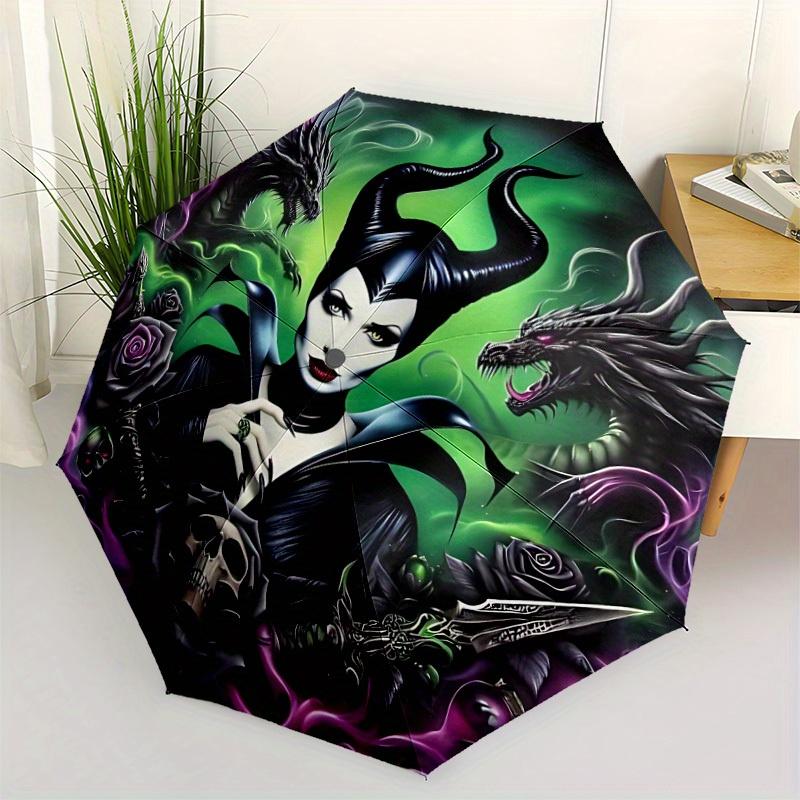 1pc Maleficent Automatic Open/close, All-Season Portable Folding Umbrella, Perfect Gift for Friends , Sturdy Ribs y250808040