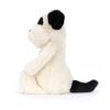 Плюшевая собака Jellycat Bashful Puppy, средняя, сидячая, черная с кремовым, 20 см, и