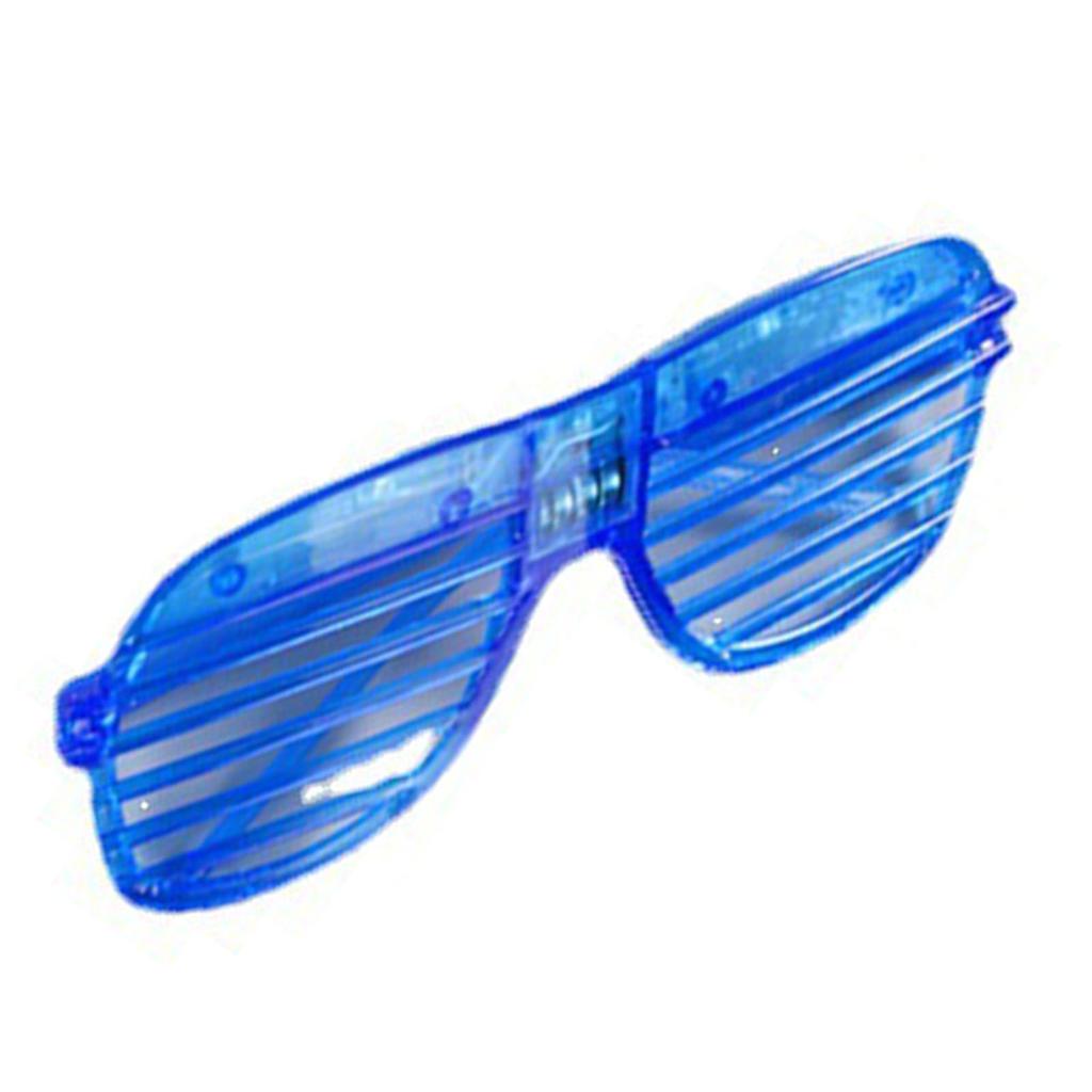 Солнцезащитные очки со светодиодами, светящиеся в темноте, мигающие, со шторками, очки для вечеринки на Хэллоуин, синие