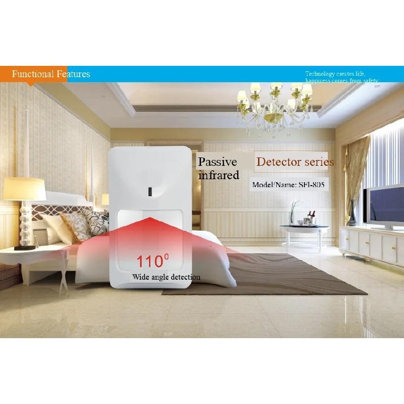 1Pcs Indoor Wired PIR Motion Sensor Anti theft Burglar Intruder Infrared Detector Alarm Relay Output NC/NO With 86mm Holder