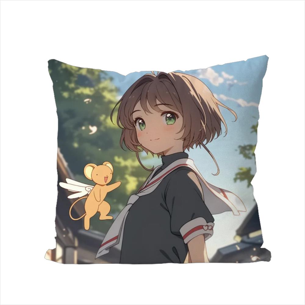 Наволочка Cardcaptor Sakura для Автомобиля Дивана Декоративная Домашняя Двусторонняя Печать Плюшевая Квадратная Подушка-Плед Чехол