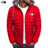 Мужская повседневная теплая хлопковая куртка с капюшоном в корейском стиле - Верхняя одежда с хлопковой подкладкой для улицы