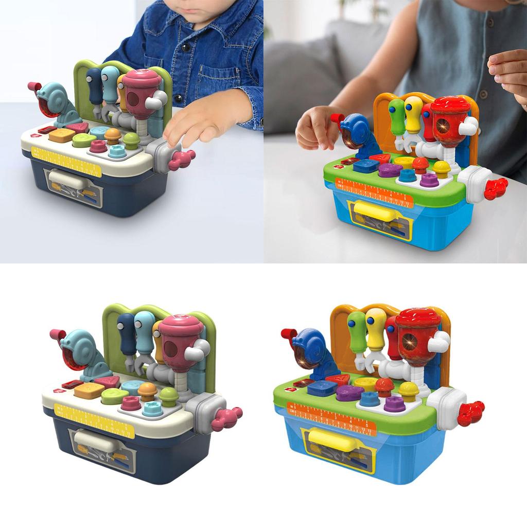Interactive Tool Bench Toy with Lights and Sounds Kids Workbench Toy for Girls Baby 1 2 3 4 Years Old Kids Birthday Gift