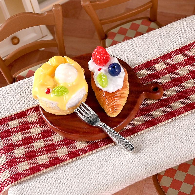 2 шт./набор Кукольный домик Мини Модель Торта Десерта Кукольный домик Мини Кухонное Украшение Аксессуары для Кукольного Домика Игрушки для Имитации