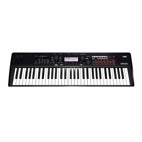 KORG KROSS2 Cross 61-Key Keyboard Synthesizer, Ideal for Beginners, Music Production, Live Performance, Lightweight, Battery-Powered, Adapter Included