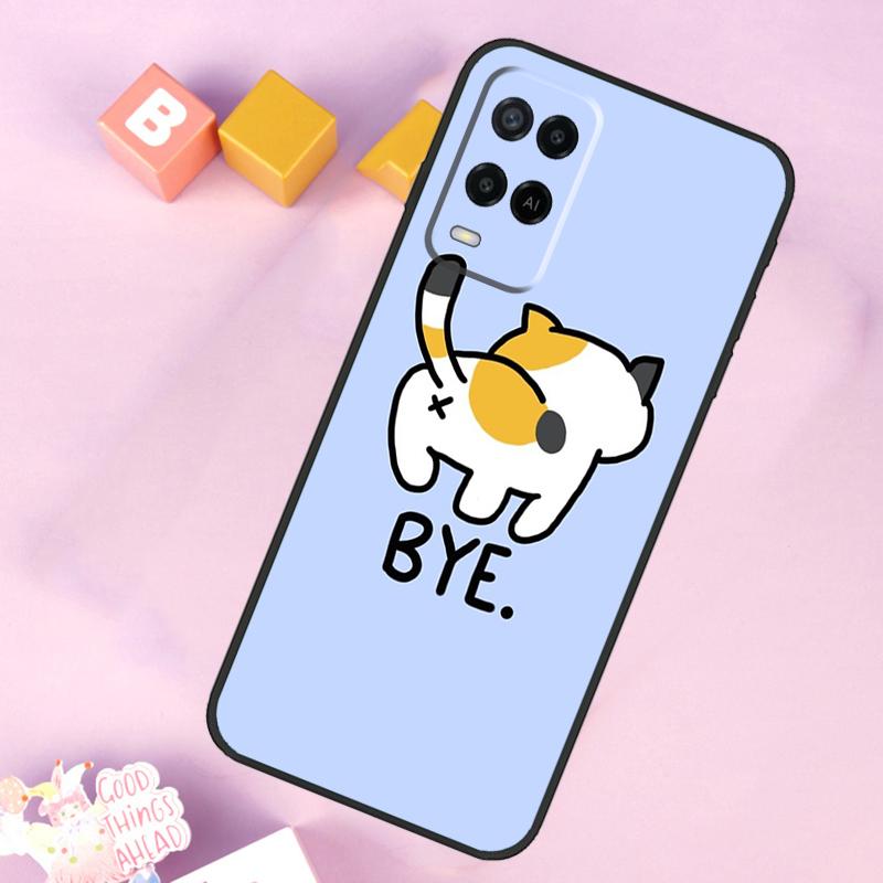 Милый Мультяшный Чехол-Кошка Для Oppo A17 A57 A16 A76 A96 A60 A40 A80 A18 A38 A58 A78 A98 A15 A54 A74 A94 A6 A5 Pro