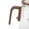 Стеклянный чайник для разделения воды с ситечком 800 мл Прозрачный чайник с деревянной ручкой Надежная крышка Магнитный переключатель