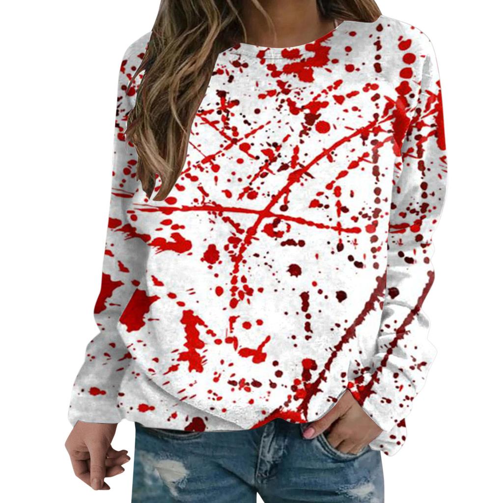 Terror Blood 3D Print Толстовки с капюшоном на Хэллоуин Женская мода Уличная одежда Толстовки Y2k Большие свитера Топы Женская одежда