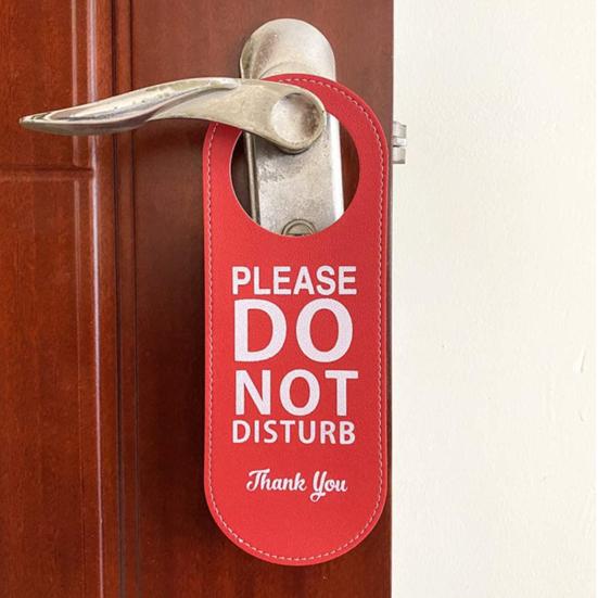 Не беспокоить Дверная вешалка Двусторонняя искусственная кожа Добро пожаловать Пожалуйста, постучите Домашний Офис Дверная ручка Знак Подвесной декоративный орнамент