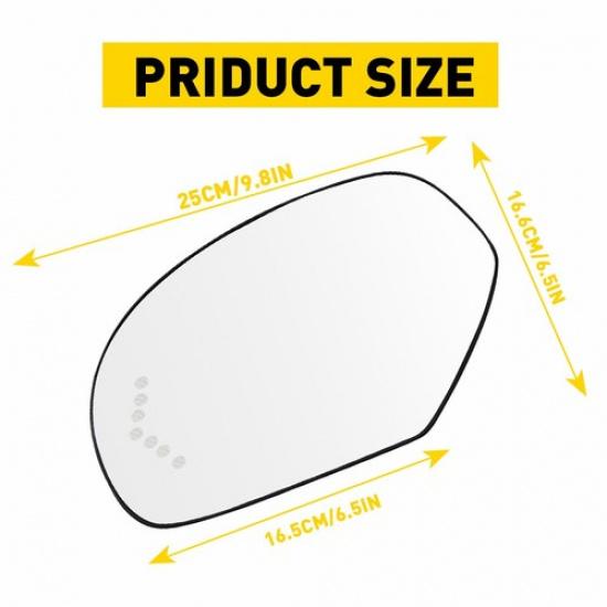 For 07-13 Cadillac Chevrolet Tahoe GMC Mirror Yukon Glass Heated Signal Driver