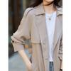 Gray High-quality Trench Coat Women's New Spring Short Small Spring Thin Coat Trendy Women's Clothing
