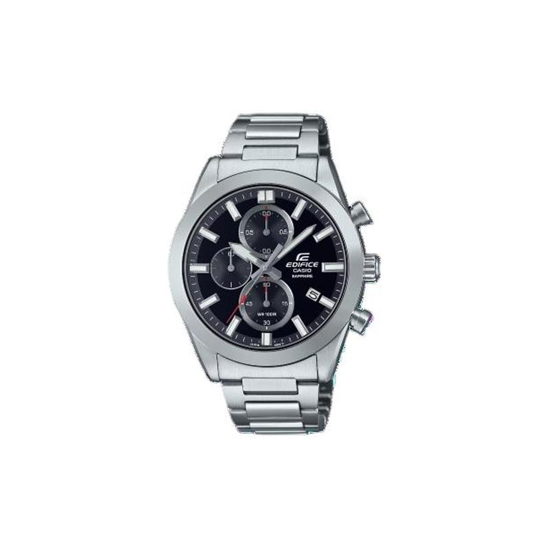 Casio EDIFICE 100 meters waterproof quartz movement stainless steel strap Japanese and Korean watch men's watch black dial EFB710D1A