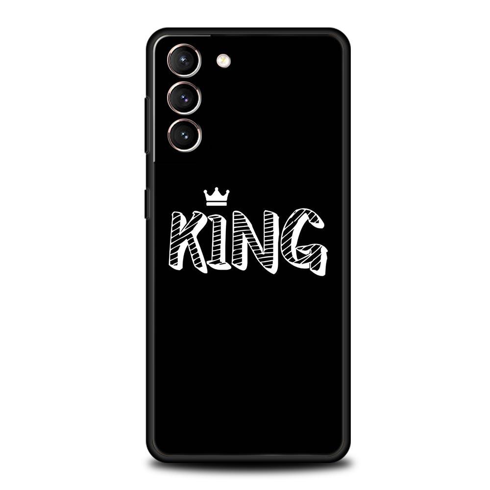 Мягкий чехол для телефона King Queen Lovers Couple для Samsung Galaxy S23 S22 S21 S20 FE Ultra 5G S10 S10E S9 S8 Plus 10 20, чехол-бампер