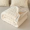 Уютное одеяло из молочного флиса - Мягкое, теплое, всесезонное покрывало с геометрическим узором