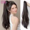WTB синтетический парик, женский хвост, зажим для волос, высокий хвост, натуральные, слегка вьющиеся, длинные вьющиеся волосы, зажим для хвоста, парик