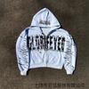 2025 European and American personality 3d printing zipper sweater long sleeve pullover hoodie retro jacket street trend