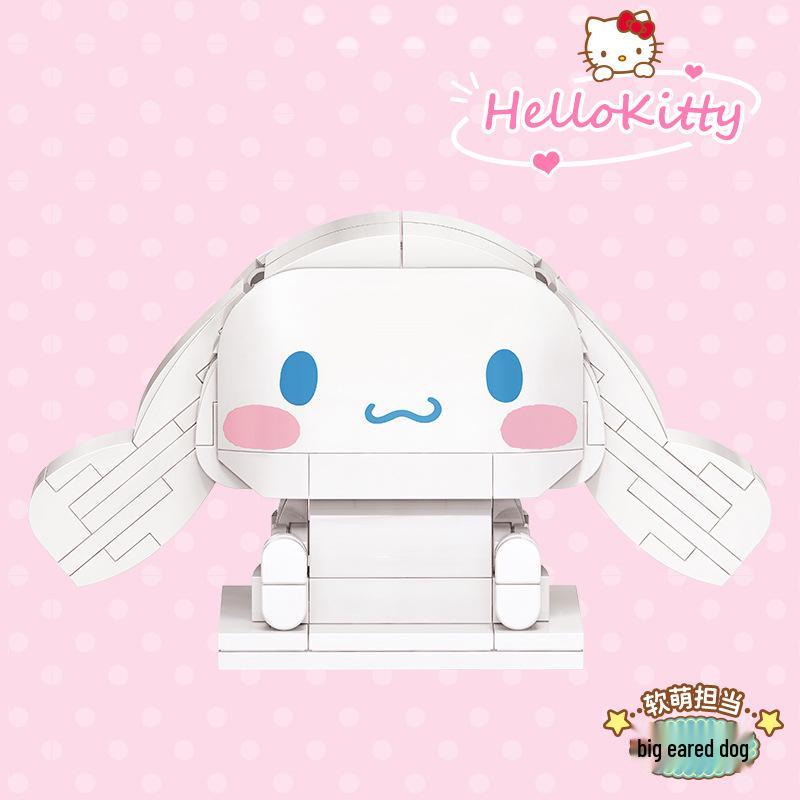 Hello Kitty Cinnamoroll Hamburger & Ice Cream Truck Building Blocks Toy