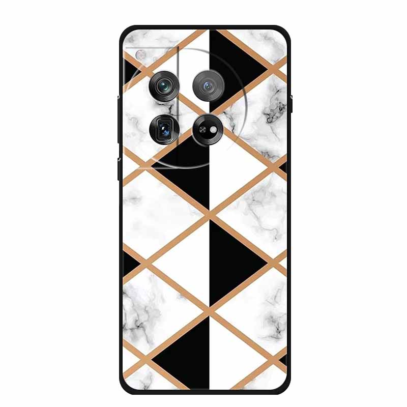 Мраморный чехол для OnePlus Ace 3 3 Pro, роскошный защитный чехол из мягкого силикона для OnePlus 12R 12 R, цветные черные Fundas