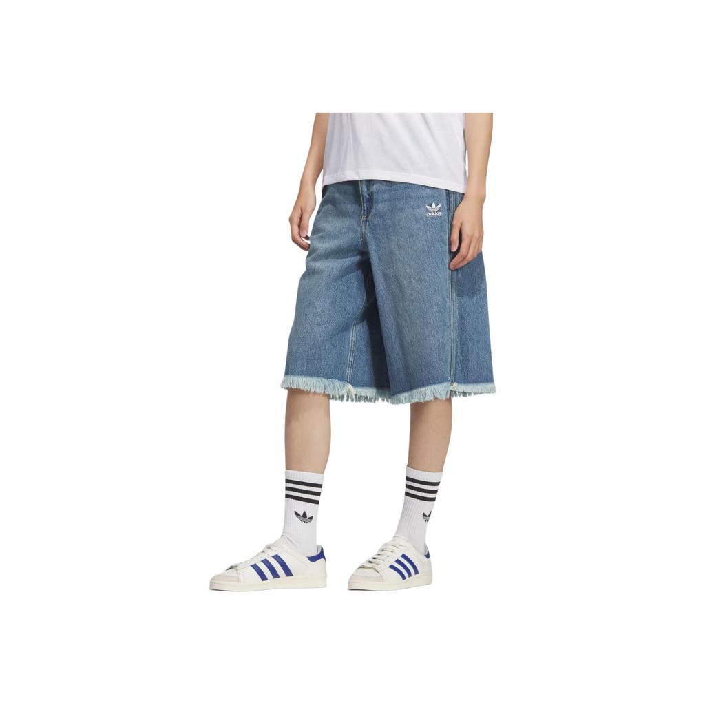 adidas Оригинальные джинсовые шорты-jorts для женщин, повседневные, синие KB5432
